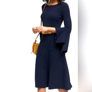 Banana Republic LS Handkerchief-Sleeve Sweater Dress in navy